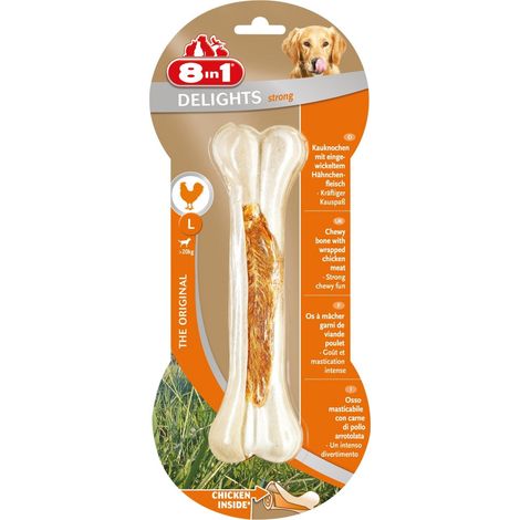 8in1 Kauknochen Delights Strong L Leckerli Kausnack Hundefutter (1/3)