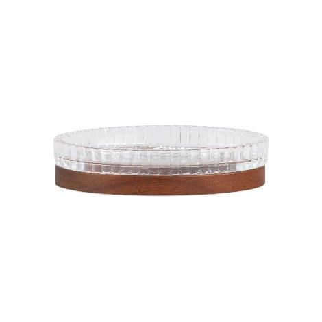 ANDREA HOUSE BA72021 Jabonera Baño Cristal Madera 14X3Cm - ref: BA72021