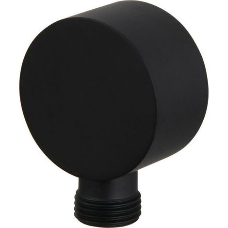 Supporto per soffione doccia nero opaco, montaggio a parete, supporto per soffione doccia in ottone (1/4)