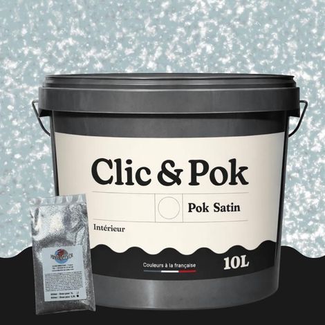 Peinture Effet Pailleté pour Murs & Plafonds - POK PAILLETTE - 10L - Ciel Orageux (1/4)