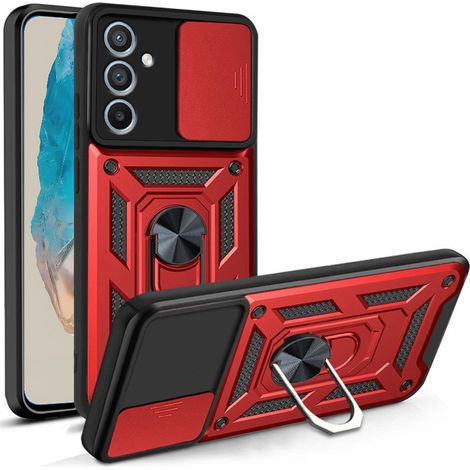 Funda protectora para Samsung Galaxy M35, CamShield Slide, roja. (1/5)