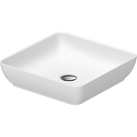 Duravit Sivida lavabos sobre encimera cuadrado, 400x400mm, sin