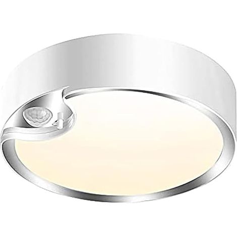 Plafonnier sans fil à 80 LED avec détecteur de mouvement, alimenté par piles, idéal pour placard, douche, cellier, escalier, couloir, abri de jardin ou garage. (1/5)