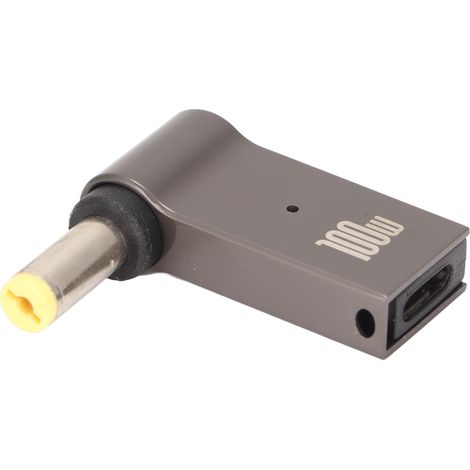 Laptop-Netzteil, PD USB Typ-C Buchse I auf DC, 100 W, abgewinkeltes Aluminiumgehäuse, 5,5 x 1,7 mm (1/5)
