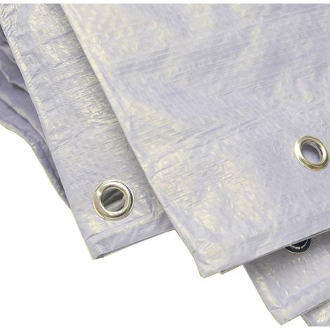Lona de protección Blanca Lona Cubierta impermeable Polietileno Reforzado Blanco Varias Medidas 3x4 m. -