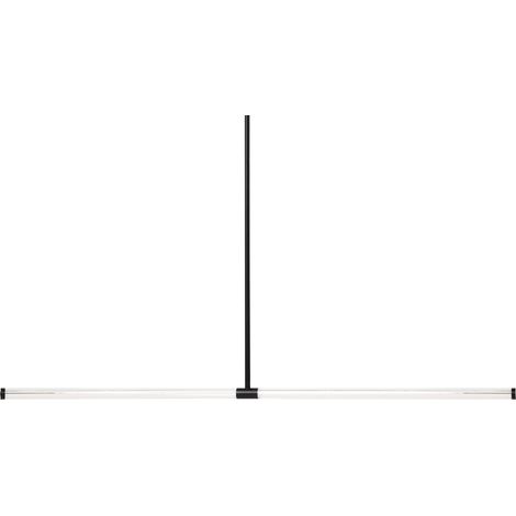 Lámpara colgante LED de metal lineal moderna minimalista negro Magara