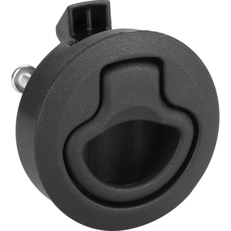 Verrou de pont rond noir à fermeture affleurante pour bateau, accessoire marin pratique, loqueteau de trappe (1/3)