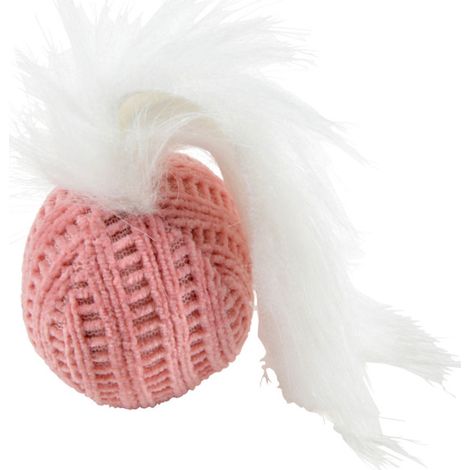 Jouet pour Chien Balle "Boho Cat" 4cm Bois de Rose (1/3)