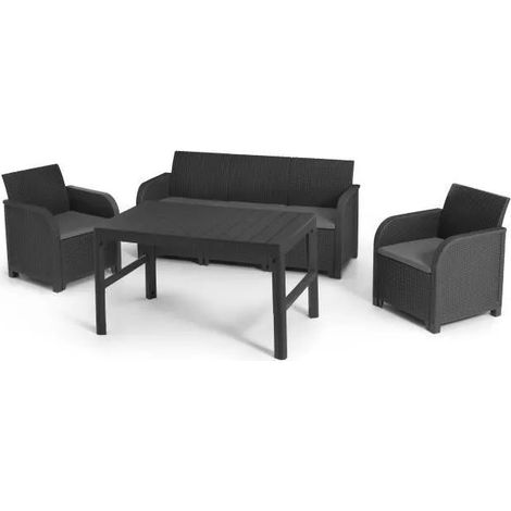 Allibert by Keter SanRemo Gartenmöbelset grau graphite