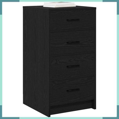 Buffet bas - 865056 - Chêne noir - Bois d'ingénierie - Avec tiroir (1/5)