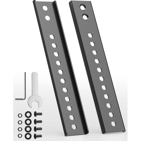 Plaques d'extension Adaptateur VESA – Kit d’Extension pour Support TV Mural et plafonnier, Compatible avec téléviseurs à Fixations VESA Profondes, 1 Paire, Noir (1/5)