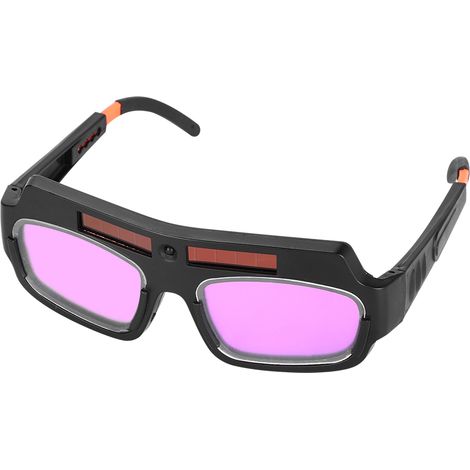 Ortviai Lunettes de soudage auto-assombrissantes solaires, noir, réglables, protection oculaire haute sécurité