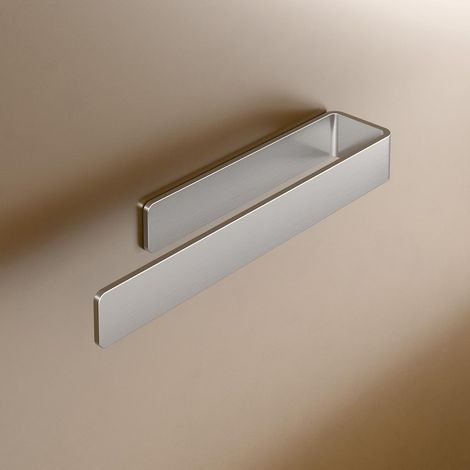 No requiere taladrar, toallero de pared con barra de acero inoxidable, apto para baños y aseos. (1/5)