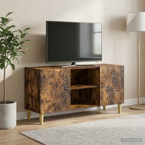 TV-Schränk 102 x 34,5 x 50 cm Geräucherte Eiche Holzwerkstoff (1/5)
