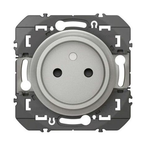 Enchufe LEGRAND Dooxie 2P con caja empotrada 16A aluminio