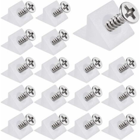 Supports de Tiroir Arrières en Plastique, Kit de Réparation de Tirroit avec Vis, Renforts de Tiroir pour Meubles, Kit de Réparation d'Affaissement（100PCS）Ephé