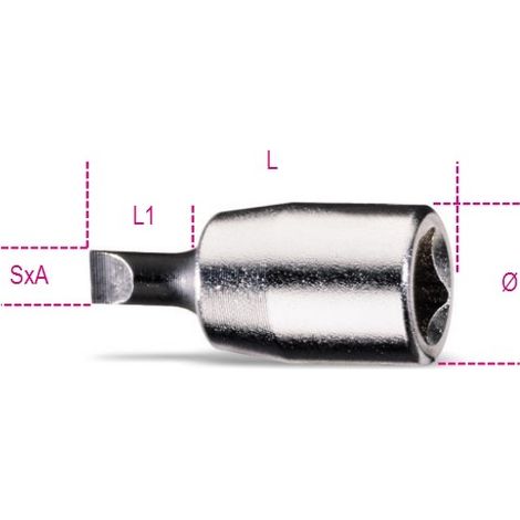 CHIAVI A BUSSOLA A GIRAVITE PER VITI CON INTAGLIO CROMATE-INSERTI BRUNITI SxA MM 1x5,5 ART. 900LP
