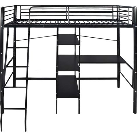 Maison Exclusive - Cama con colchón Negro 200 x 90 cm Metal (1/4)