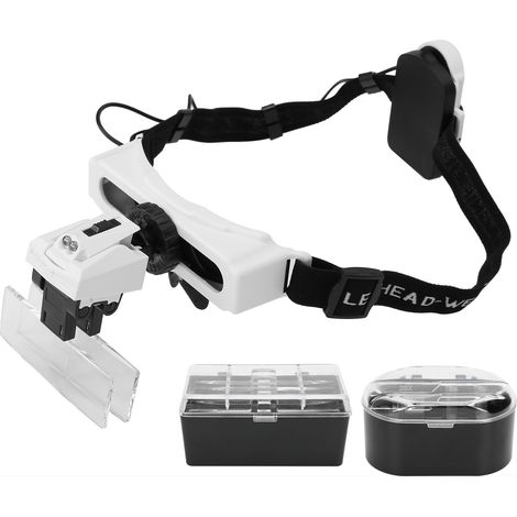 Loupe frontale avec éclairage LED pour la lecture, la broderie et les tatouages (1/5)