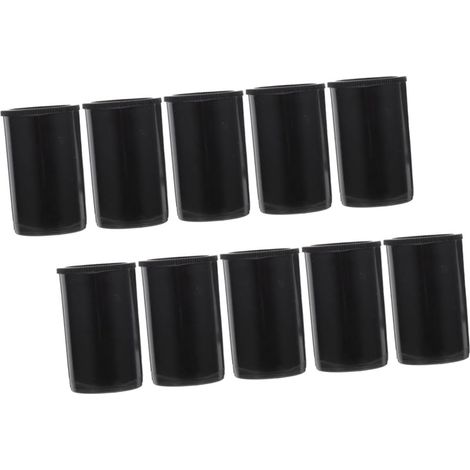 Lot de 10 Boîtes de Pellicule en Plastique Noir, Boîte de Rangement avec Couvercle, Résistantes aux Chocs, Faciles à Transporter (1/5)
