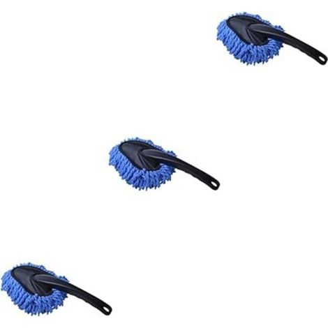 Ensemble de 3 outils de nettoyage auto : plumeau pour tableau de bord, brosse multifonction et plumeau souple pour intérieur véhicule