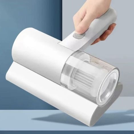 Aspirateur de lit domestique, petit modèle portatif à ultrasons et UV, anti-allergène, blanc ivoire (1/5)