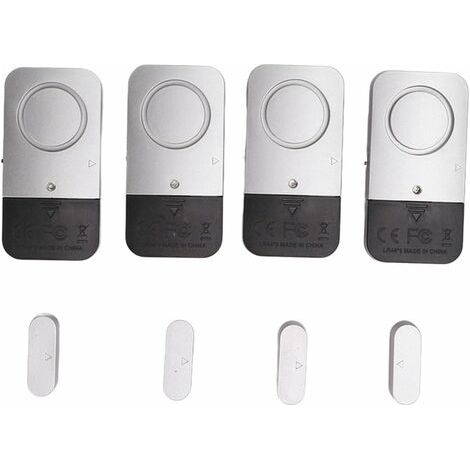 BUNTHAUS Alarme de porte de sécurité, alarme de porte de fenêtre 120DB 4 ensembles pour hôtel (1/5)