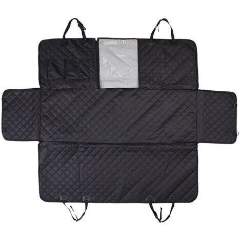 Housse de voiture pour le transport de chiens/chats, imperméable, 137x147 cm, noire (1/5)