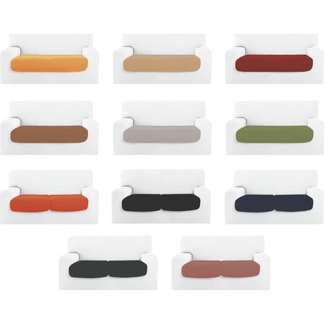 Copriseduta Sofà Elasticizzato Tinta Unita Smile Tessuto Millerighe, misuraSeduta 2 PosticoloreVerde (1/5)