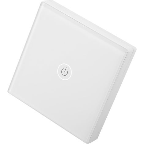 Interrupteur tactile sans fil 1 canal avec récepteur intelligent pour maison connectée 100-240V (Blanc)