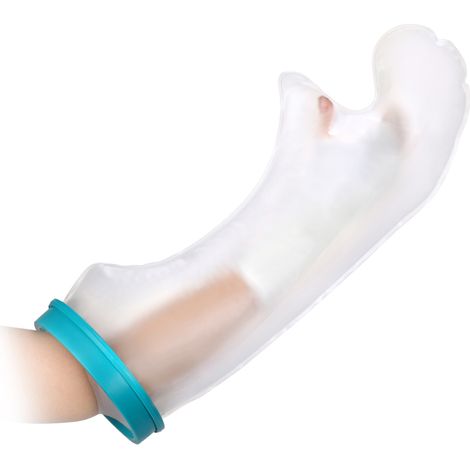 Manchons de protection pour bain DoactBath, longueur 48 cm, en silicone PP adhésif, motif PVC bleu, emballage personnalisé, expédition sur mesure pour enfants. (1/5)