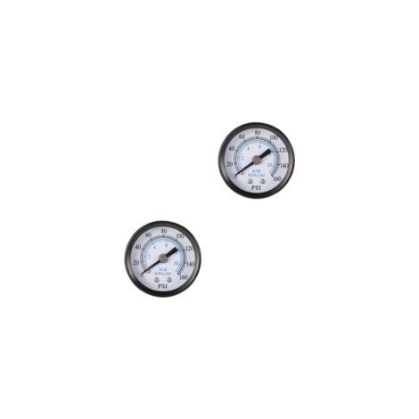 Mini manomètre basse pression à montage arrière 0,3 cm, filetage de 0,3 cm, manomètre incassable pour carburant, air, huile, eau 2pcs (1/5)