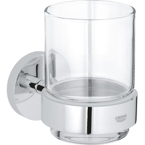 Grohe 40447001 Essentials Glass with Holder - Chrome (1/2)