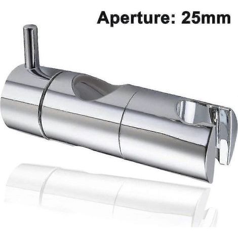 Support De Douchette - Réglable 19 22 25 Mm - Rotation 360° - Pour Barre De Douche Rond - 1 Pièce (1/5)