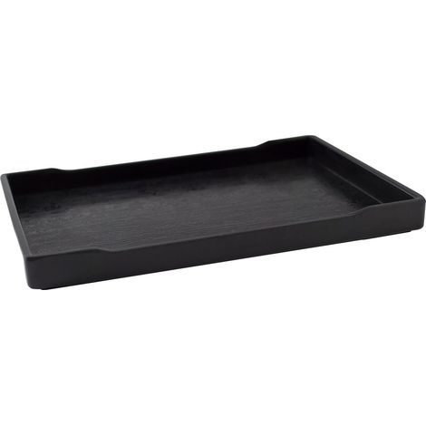Bac à eau pour reptiles, bol carré en plastique antidérapant pour que les lézards puissent boire et manger (noir, taille M)-AquaForge (1/5)