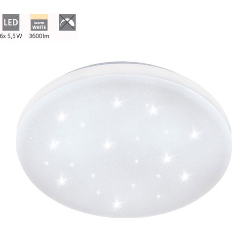 Eglo LED Deckenleuchte Frania-S weiß Ø 43 cm mit Kristalleffekt Deckenlampen & Kronleuchter (1/4)