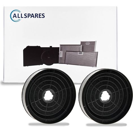 Filtro de carbón AllSpares (2 uds.) para campanas extractoras compatibles con Candy KFC6918 y Airlux CR390 (Ø170x35mm) (1/5)