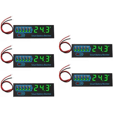 Einheiten – Ladeanzeige für 7–40-V-Li-Ionen-/Säure-/Lithium-Akkus – digitale LED-Anzeige – Voltmeter/Kapazitätssensor C (1/5)