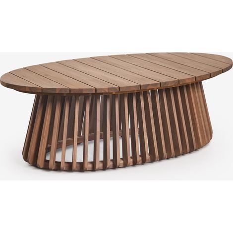 SKLUM Ovaler Garten-Couchtisch 120x65 cm aus Mura-Akazienholz              Akazie Braun                     