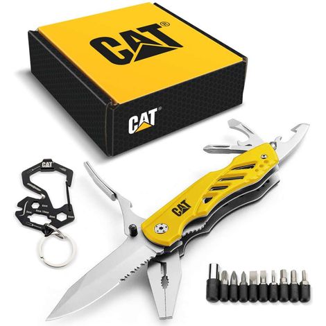 Caterpillar Utensili - Set multifunzione, coltello, portachiavi, fodero CT240364 (1/5)