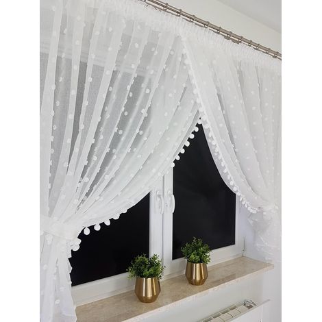Tenda pronta all'uso con pompon 300x150 cm (1/4)
