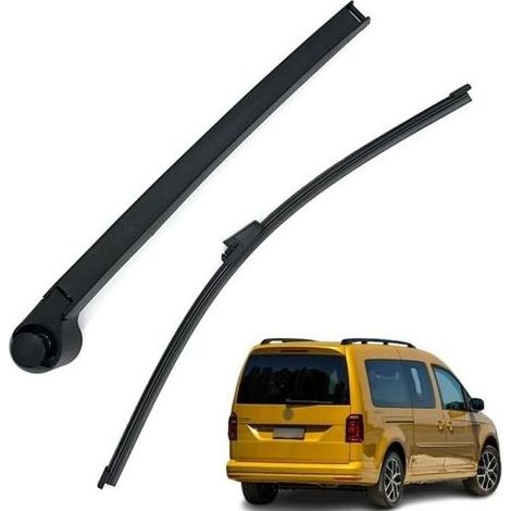 Bras Essuie Glace Arrière et Balai Essuie Glace, Arrière de Bras d'Essuie-Glace en Caoutchouc Naturel Toutes Saisons Kit Compatible avec T5 Caddy 2003-2015 (1/5)