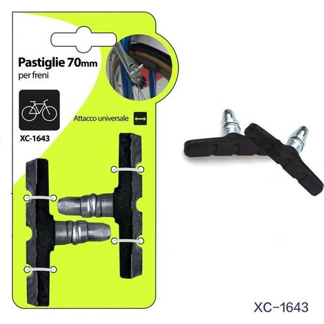 Trade Shop - KIT 2 STÜCK 70MM FAHRRADBREMSBELÄGE MIT UNIVERSALBEFESTIGUNG XC-1643 - (1/2)