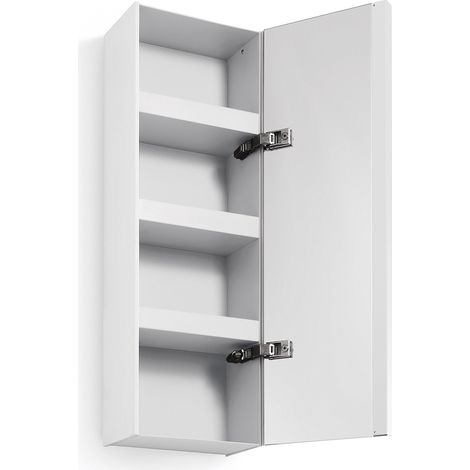 Lineabeta - Pensile con anta a specchio Ciacole bianco 25x80 cm