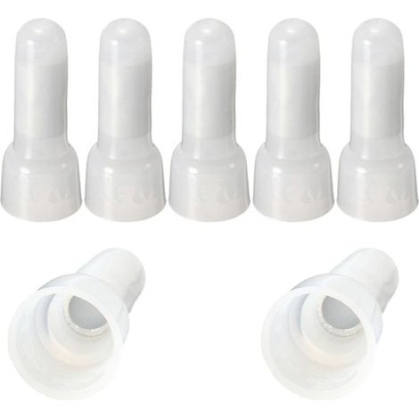 300 Pièces Capuchons de Fil à Sertir Fermés, 22-16 Awg Isolation Fiable, Réutilisable et Simple D'emploi, pour Fils Électriques, Câblage Domestique, Blanc (1/5)