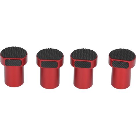 4 pièces butées de table 20 mm pour établi, avec patin antidérapant, blocs limiteurs en alliage d'aluminium pour trous d'établi, rouge (1/5)