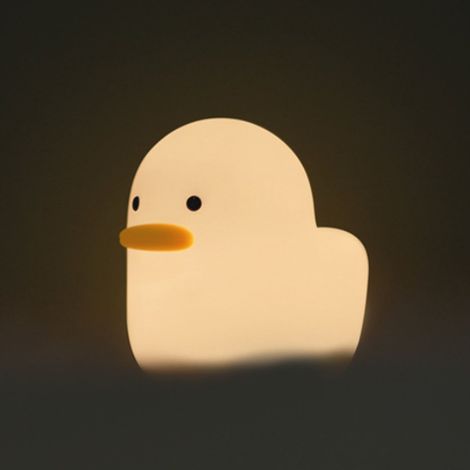 Veilleuse Canard - Lampe de chevet - Lampe de table de nuit - Veilleuse rechargeable - Lampe de bureau LED - Lampe de nuit - Lampe de bureau LED à intensité variable - Blanc - ABS/Silicone (1/5)