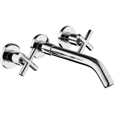 PaulGurkes 3-Loch Unterputz Kreuzgriff Waschtischbatterie Waschtischarmatur Wasserhahn (1/5)