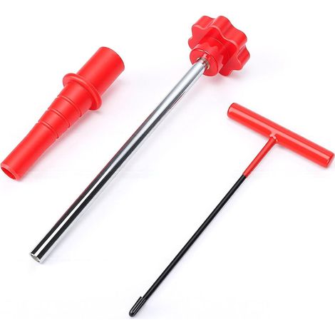 Kit D'outils de Remplacement Rapide pour Tige Valve Pneu, Outil Retrait et D'installation du Noyau avec Crochet en T Tube Conique Voitures, VTT, Camions TR413 TR414 (1/5)