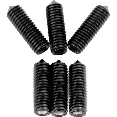 6 vis de pont de guitare électrique, réglage hauteur selle, système trémolo, noir, lot de 6, vis hexagonales pour chevalet (1/5)